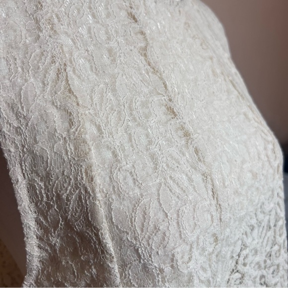 NWT Coco + Jameson Lace Crochet Sleeveless Blouse Backless Short Hem Flowy Sheer - Picture 7 of 10